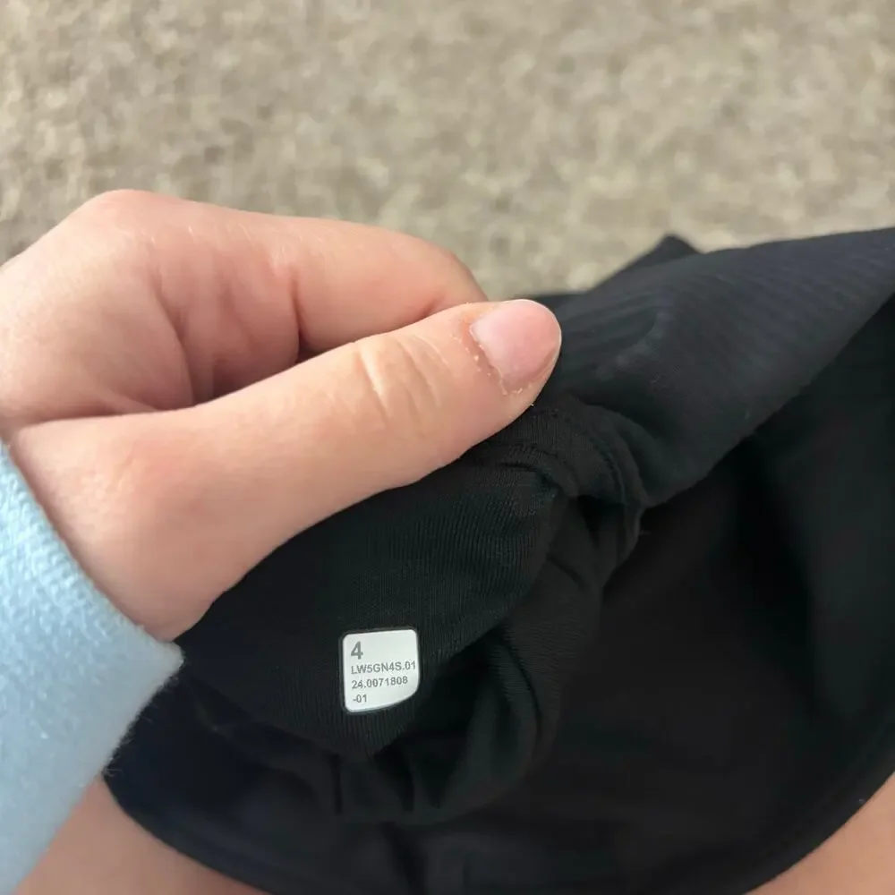 Lululemon Wunder Train High-Rise Ribbed Tight Sz 4 Athletic Black